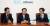 바른미래당 박주선 공동대표(가운데)와 정운천 의원(왼쪽)이 9일 국회를 내방한 일자리위원회 이목희 부위원장과 면담하고 있다. [연합뉴스]