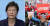 지난 6일 박근혜 전 대통령(왼쪽)의 1심 선고공판이 열린 서초구 서울중앙지법 앞에서 박 전 대통령 지지자들이 석방을 요구하는 집회를 하고 있다 (오른쪽) 김경록 기자
