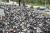 14일(현지시간) 프랑스 툴루즈에서 수백대의 오토바이를 타고 정부의 속도 제한 강화 조치에 항의하고 있다. [AFP=연합뉴스]
