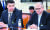 배리 엥글 GM 총괄부사장 겸 해외사업부문 사장(오른쪽)과 카허 카젬 한국GM 사장. [중앙포토]