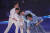 오른쪽부터 차준환, 진보양, 알렉산더 겜린, 빈센트 저우가 아이돌 그룹으로 변신해 화려한 댄스 실력을 선보이고 있다. 우상조 기자