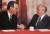 89년 12월 3일 지중해의 섬나라 몰타에서 정상회담을 끝내고 공동기자회견을 하고 있는 부시 미국 대통령과 고르바초프 소련 공산당 서기장. [중앙포토]