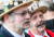 지난 22일(현지시간) 벨기에 브뤼셀에서 열린 &#39;올해의 아름다운 콧수염 대회&#39; 참가한 선수.[ EPA=연합뉴스]