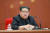 북한 김정은 국무위원장이 지난 20일 당 중앙위 전원회의 개최하는 모습.         [노동신문]