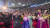 북한 조선중앙TV가 지난 4일 공개한 남북 예술인 합동공연 영상에서 북한 관객들이 손을 흔들며 환호하고 있다. [연합뉴스]