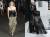 프린지 장식이 달린 가방을 맨 알렉산더 왕 컬렉션 쇼의 모델(왼쪽)과 디올 쇼에 나온 프린지 가방.