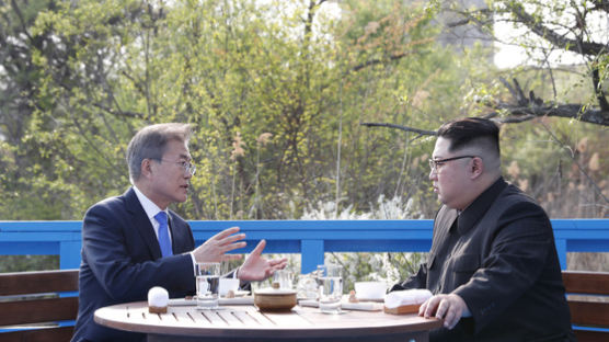 김정은 도보다리 대화 ‘입모양’보니…핵무기‧미국‧트럼프 반복