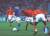 축구대표팀 공격수 이동국(왼쪽)이 1998년 프랑스월드컵 네덜란드전에서 슈팅을 때리고 있다. [사진 대한축구협회]