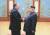 김정은(오른쪽) 북한 국무위원장이 지난달 초 마이크 폼페이오 미국 국무부 장관(당시 내정자)을 만나고 있다. [백악관=연합뉴스]