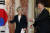 11일 공동기자회견을 진행한 강경화 외교부 장관(왼쪽)과 마이크 폼페이오 미 국무장관. [AP=연합뉴스]