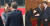 지난달 27일 남북정상회담 때 문재인 대통령과 인사하는 김여정(왼쪽). 오른쪽 사진은 8일 중국 다롄에서 시진핑 국가주석에게 인사하는 김여정의 모습. [사진 중앙포토, 조선중앙TV 캡처]