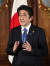 아베 신조 일본 총리가 9일 오전 일본 도쿄 영빈관 &#39;카초노마&#39;에서 제7차 한·일·중 정상회의 공동언론문 발표를 하고 있다. [청와대사진기자단]