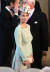 섬세한 꽃무늬의 실크 드레스와 꽃 장식의 모자를 쓴 미틀턴 왕세손비의 동생 피파 미들턴. [사진 AFP=연합뉴스]