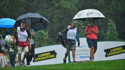 '비 때문에...' LPGA 투어, 2개 대회 연속 축소 운영