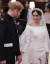 19일(현지시간) 낮 12시 영국 런던 세인트조지 성당에서 결혼식 행진을 하고 있다. [AP=연합뉴스]