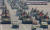 지난 2017년 4월 북한 김일성 전 주석 생일을 맞아 개최된 열병식에서 선두 지프차량 뒤로 130mm자주포에 이어 170mm 자주포가 모습을 보이고 있다. [사진 노동신문] 