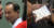 풍계리 외신 취재진을 배웅나온 노동신문 베이징 특파원(왼쪽). 그는 이날 공항에서 만난 취재진의 질문에 답했다 [연합뉴스, 사진공동취재단]