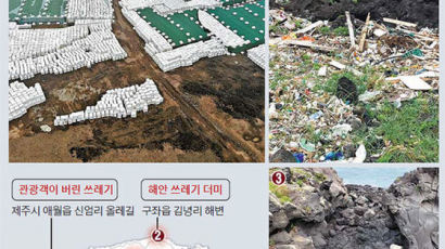 페트병·비닐 널린 해변 … ‘청정 제주’ 쓰레기 몸살 앓는다