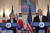 강경화 외교부 장관(왼쪽)과 마이크 폼페이오 미국 국무부 장관이 지난 11일(현지시간) 미국 워싱턴DC 국무부 청사에서 회담 직후 공동 기자회견을 하고 있다. [연합뉴스]