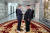 문재인 대통령과 김정은 국무위원장이 26일 오후 판문점 북측 통일각에서 정상회담을 하기 앞서 악수를 하고 있다. [사진 청와대]