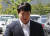 성폭행 의혹을 받는 넥센 히어로즈 조상우가 28일 오전 인천 남동경찰서로 출석하고 있다. [연합뉴스]