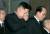 2011년 12월 23일 김정은 북한 국무위원장이 금수산기념궁전에 안치된 아버지 고 김정일 국방위원장의 시신을 참배한 후 눈물을 닦고 있다. [연합뉴스]