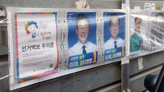 [서소문사진관] 선거 벽보 사진 중복은 실수? 고의?... 벽보 훼손도 잇따라