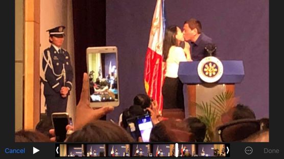 Philippine President Duterte Under Fire for Kissing a Woman on Stage