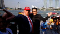 [서소문사진관] 김정은, 트럼프가 벌써 싱가포르에?