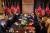 도널드 트럼프 미국 대통령과 김정은 북한 국무위원장이 단독회담을 가진 뒤 실무진을 대동해 확대회담을 이어갔다. [AFP=연합뉴스]
