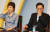 11년 전 한나라당 대선 후보 경선 당시 후보로 나섰던 이명박(오른쪽) 전 대통령과 박근혜 전 대통령. [중앙포토]