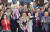 13일 오후 대구시 수성구 범어동 자유한국당 대구광역시당에서 이철우 경북지사 후보가 당선이 확실시되면서 꽃목걸이를 걸고 있다. [연합뉴스]