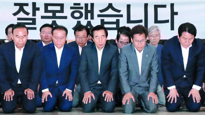 與, ‘잘못했다’ 무릎 꿇은 한국당 향해 “할리우드 액션”