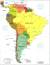 남미 지도. 볼리비아는 지도에서 보듯 사방이 막힌 내륙국이다.