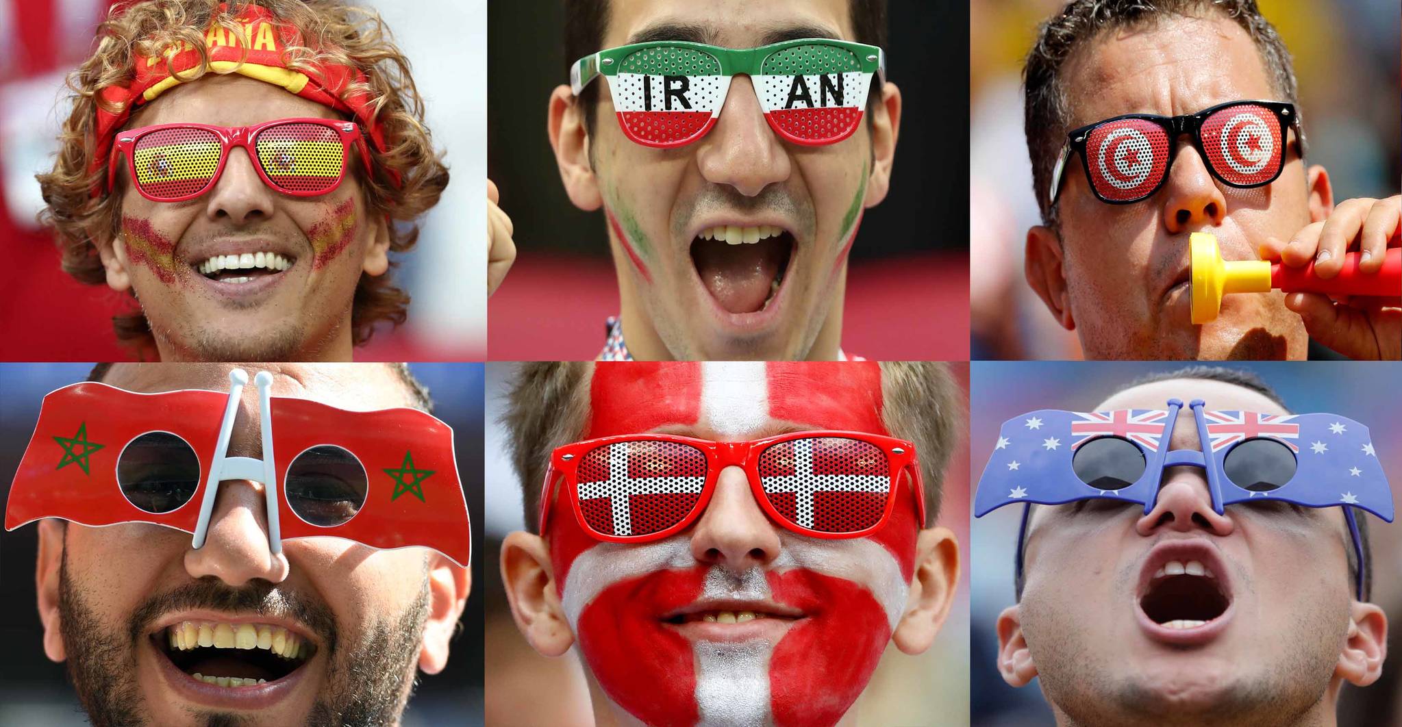 [서소문사진관]안 보여도 좋아~ 월드컵 응원 개성만점 선글래스