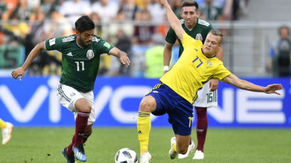 '한국과 F조 경쟁' 멕시코-스웨덴, 최종전 전반 득점 없이 종료
