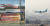 통합대구공항 유치를 반대하는 경북 군위군민들의 현수막. 오른쪽 사진은 대구공항에 착륙하는 여객기 [중앙포토ㆍ뉴스1]