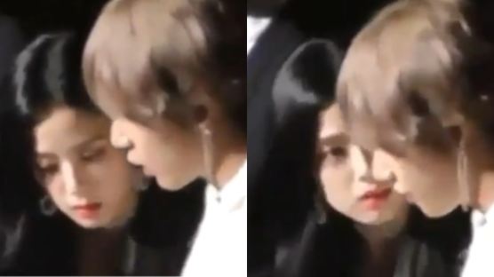 "Handsome Boy Next to Pretty Girl" Sight of V & JISOO Having a Talk Was Caught!