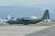 3일 남북통일농구경기에 참가하는 방북 선수단을 태운 공군 수송기 &#39;C-130H&#39;.   조명균 통일부 장관이 이끄는 방북단은 공군 수송기 &#39;C-130H&#39;에 탑승, 성남 서울공항을 출발해 평양 순안공항에 도착했다. 2018.7.3 [사진 공군 제공]