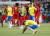 벨기에와 러시아 월드컵 8강전에서 패한 뒤 그라운드에 털썩 주저앉은 브라질의 주포 네이마르. [EPA=연합뉴스]