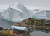 그린랜드 서쪽 해안 마을로 떠내려온 거대한 빙산. 지난 12일 촬영된 사진이다. 빙산이 녹아 쪼개질 경우 쓰나미가 발생해 마을을 덮칠 수 있다. [AP=연합뉴스]