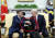 지난 5월 22일(현지시간) 문재인 대통령과 트럼프 대통령이 워싱턴 백악관에서 열린 한미 단독정상회담에서 악수하고 있다.김상선 기자
