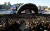 17일(현지시간) 남아공 요하네스버그 워더러 스타디움에서 열린 넬슨 만델라 탄생 100주년 기념 오바마 전 미국 대통령 강연이 진행되고 있다. [EPA=연합뉴스]