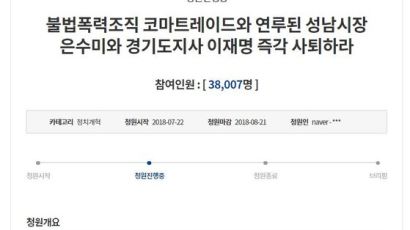 ‘이재명 스캔들’ 후폭풍…“조폭 유착의혹 밝혀달라” 청원 쇄도
