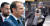 지난 14일 에마뉘엘 마크롱 프랑스 대통령을 수행하고 있는 안전담당 보좌관 알렉상드르 베날라(왼쪽 사진의 왼쪽). 그는 지난 5월 노동절 집회 당시 경찰 장비를 착용하고 집회 참여자를 폭행한 혐의(오른쪽 사진)를 받고 있다. [로이터=연합뉴스, SNS 화면 캡처]