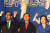 권영길, 노회찬, 심상정 민주노동당 대통령 후보가 2007년 서울 올림픽공원 역도경기장에서 열린 대선후보 수도권 선출대회에 참석해 연설하고 있다. [중앙포토]