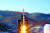 2012년 12월 조선중앙통신이 보도한 &#39;서해위성발사장&#39;에서의 장거리 로켓 &#39;은하 3호&#39; 발사 모습.