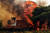 키네타 산불로 인해 한 가구가 큰 불길에 휩싸여 있다. [AFP=연합뉴스]