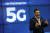 포르투갈 최대 통신 서비스 제공 업체인 &#39;앨티스 포르투갈&#39;의 CEO, 알렉산드르 폰세카가 지난 6월 4일 리스본에서 열린 5G 기술 시연회에서 연설하고 있다. 한국에서도 정부와 이동통신사가 내년 3월 5G 도입을 공식화했지만 소비자들은 5G에 대해 구체적으로 알지 못하고 있는 것으로 드러났다. [로이터]