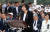 27일 서울 영등포구 여의도 국회에서 열린 고 노회찬 정의당 의원의 영결식에서 이정미 대표가 조사를 하고 있다.변선구 기자 